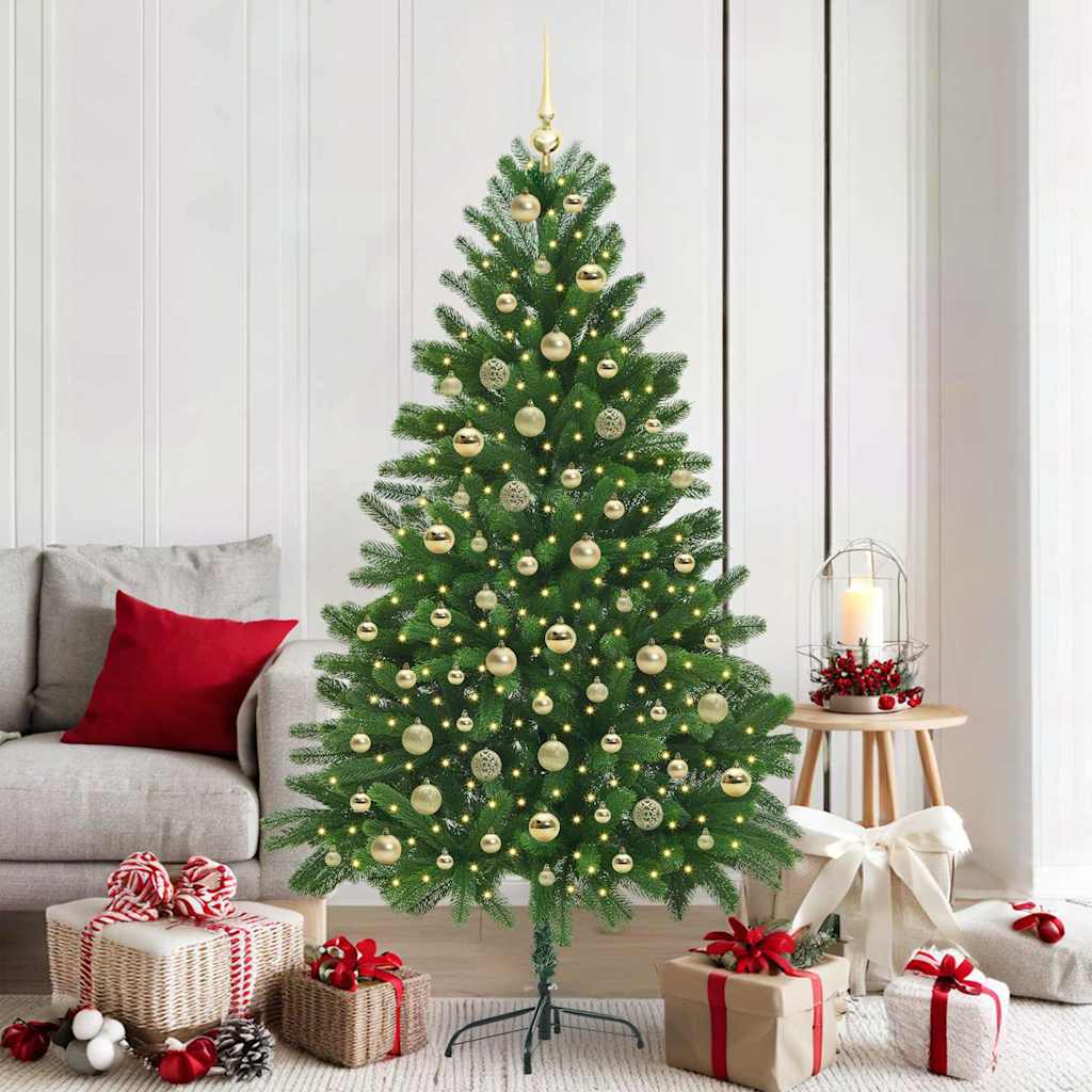 Sapin de Noël avec 300 LED avec support Vert 180 cm PE
