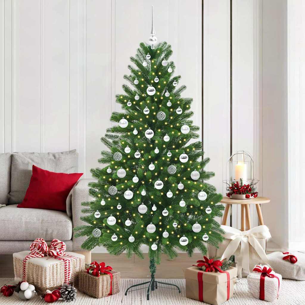 Sapin de Noël avec 300 LED avec support Vert 180 cm PE