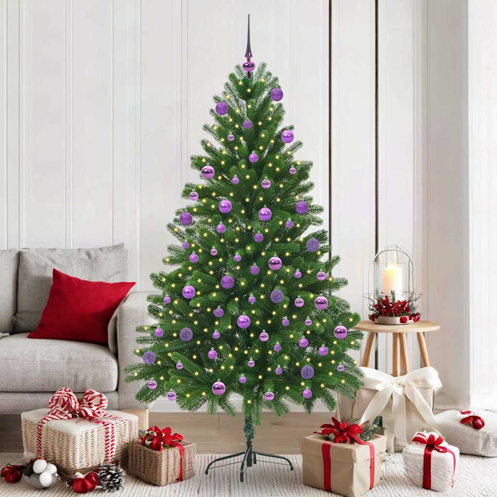 Sapin de Noël avec 300 LED avec support Vert 180 cm PE