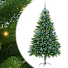 vidaXL J&otilde;ulupuu koos 300 LED-iga koos alusega Roheline 180 cm PE