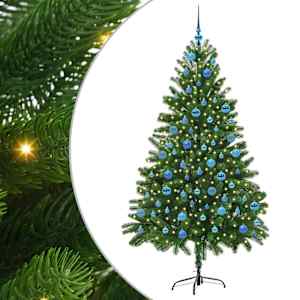 vidaXL J&otilde;ulupuu koos 300 LED-iga koos alusega Roheline 180 cm PE