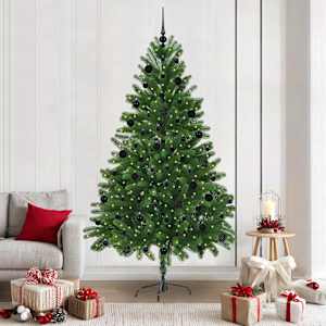 Vánoční stromeček s 300 LED diodami s stojanem Zelená 210 cm PE - obrázek 1