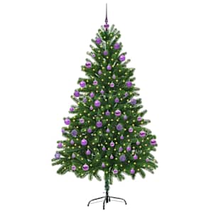 Vánoční stromeček s 300 LED diodami s stojanem Zelená 210 cm PE - obrázek 3
