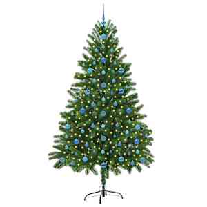 Vánoční stromeček s 300 LED diodami s stojanem Zelená 210 cm PE - obrázek 3