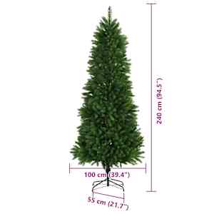 Vánoční stromeček s 300 LED diodami s stojanem Zelená 240 cm PE - obrázek 14