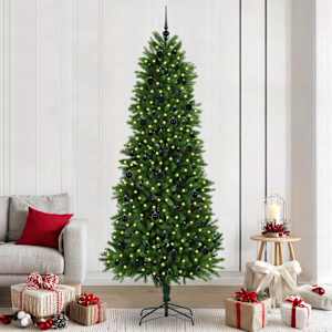 Vánoční stromeček s 300 LED diodami s stojanem Zelená 240 cm PE - obrázek 1