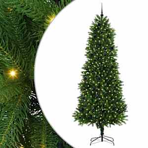 Vánoční stromeček s 300 LED diodami s stojanem Zelená 240 cm PE - obrázek 2
