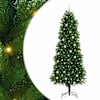 vidaXL J&otilde;ulupuu koos 300 LED-iga koos alusega Roheline 240 cm PE