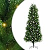 vidaXL J&otilde;ulupuu koos 300 LED-iga koos alusega Roheline 240 cm PE
