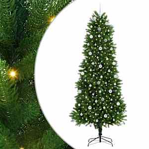 vidaXL J&otilde;ulupuu koos 300 LED-iga koos alusega Roheline 240 cm PE