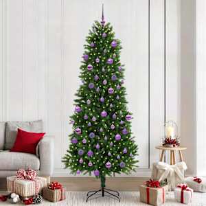 Božično drevo med 300 LED z stojalom Zelena 240 cm PE