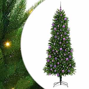 vidaXL J&otilde;ulupuu koos 300 LED-iga koos alusega Roheline 240 cm PE