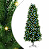 vidaXL J&otilde;ulupuu koos 300 LED-iga koos alusega Roheline 240 cm PE