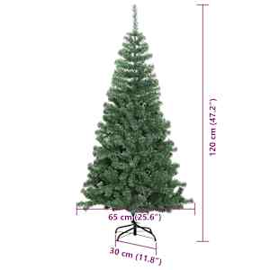 Vánoční stromeček s 150 LED diodami Zelená 120 cm PVC - obrázek 15
