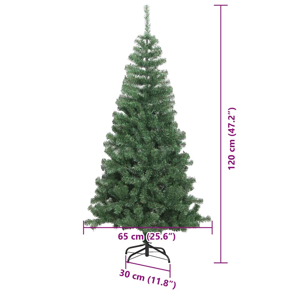 Vánoční stromeček s 150 LED diodami Zelená 120 cm PVC - obrázek 15