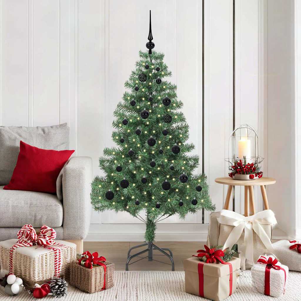 Sapin de Noël avec 150 LED avec support Vert 150 cm PVC