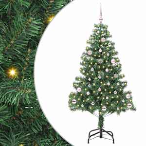Božično drevo med 150 LED z stojalom Zelena 150 cm PVC