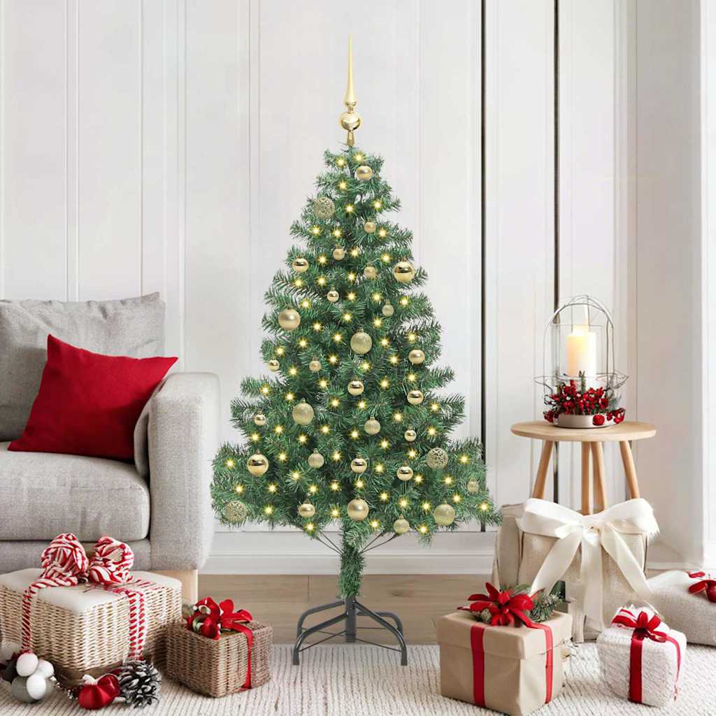 Sapin de Noël avec 150 LED avec support Vert 150 cm PVC