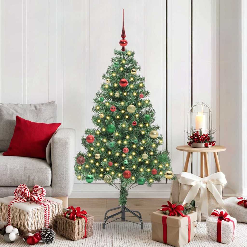 Sapin de Noël avec 150 LED avec support Vert 150 cm PVC