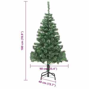 Vánoční stromeček s 300 LED diodami Zelená 180 cm PVC - obrázek 19