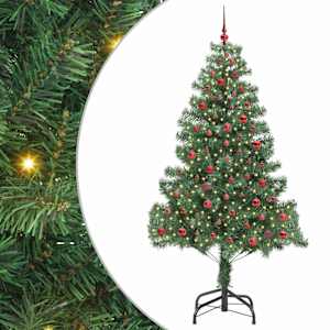 Vánoční stromeček s 300 LED diodami Zelená 210 cm PVC - obrázek 2