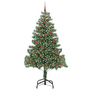 Vánoční stromeček s 300 LED diodami Zelená 210 cm PVC - obrázek 3