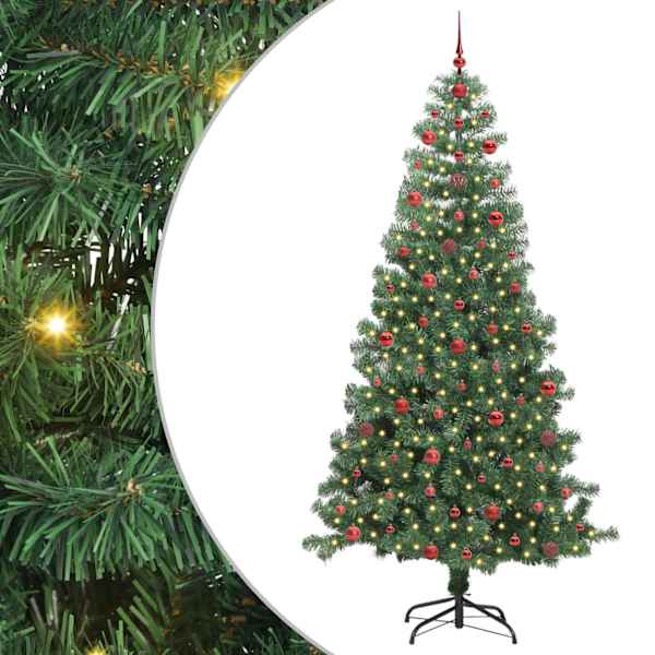 vidaXL J&otilde;ulupuu Roheline 240 cm PVC