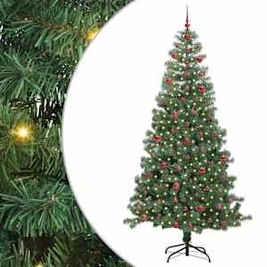 Vánoční stromeček s 300 LED diodami Zelená 240 cm PVC - obrázek 2