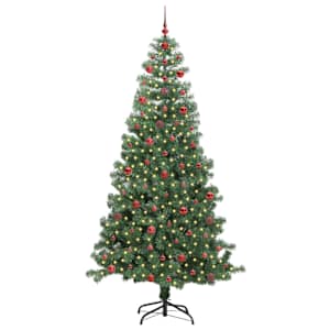 Vánoční stromeček s 300 LED diodami Zelená 240 cm PVC - obrázek 3