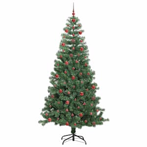 Vánoční stromeček s 300 LED diodami Zelená 240 cm PVC - obrázek 4