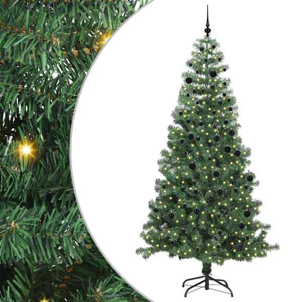 vidaXL J&otilde;ulupuu Roheline 240 cm PVC