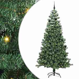 Vánoční stromeček s 300 LED diodami Zelená 240 cm PVC - obrázek 2