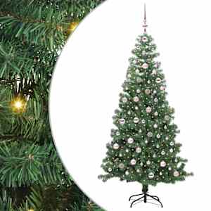Vánoční stromeček s 300 LED diodami Zelená 240 cm PVC - obrázek 2