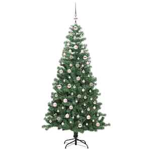Vánoční stromeček s 300 LED diodami Zelená 240 cm PVC - obrázek 4