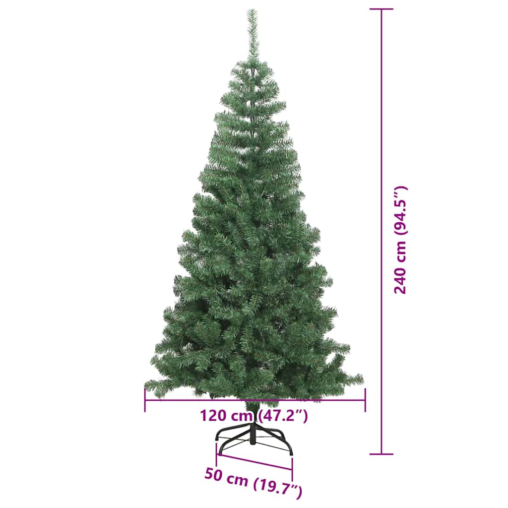 Vánoční stromeček s 300 LED diodami Zelená 240 cm PVC - obrázek 14