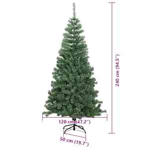 Vánoční stromeček s 300 LED diodami Zelená 240 cm PVC - obrázek 14