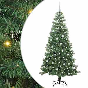 Vánoční stromeček s 300 LED diodami Zelená 240 cm PVC - obrázek 2