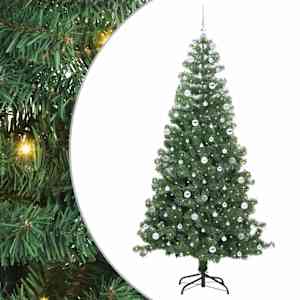 Vánoční stromeček s 300 LED diodami Zelená 240 cm PVC - obrázek 2