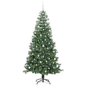 Vánoční stromeček s 300 LED diodami Zelená 240 cm PVC - obrázek 3
