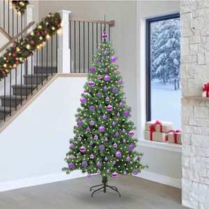Vánoční stromeček s 300 LED diodami Zelená 240 cm PVC - obrázek 1
