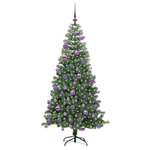 Vánoční stromeček s 300 LED diodami Zelená 240 cm PVC - obrázek 3