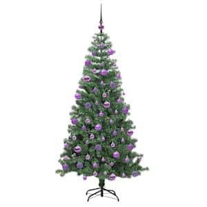 Vánoční stromeček s 300 LED diodami Zelená 240 cm PVC - obrázek 4