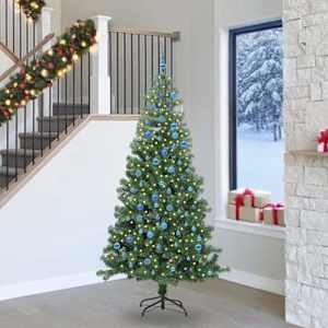 Vánoční stromeček s 300 LED diodami Zelená 240 cm PVC - obrázek 1