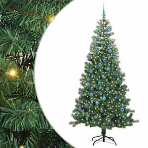 Vánoční stromeček s 300 LED diodami Zelená 240 cm PVC - obrázek 2