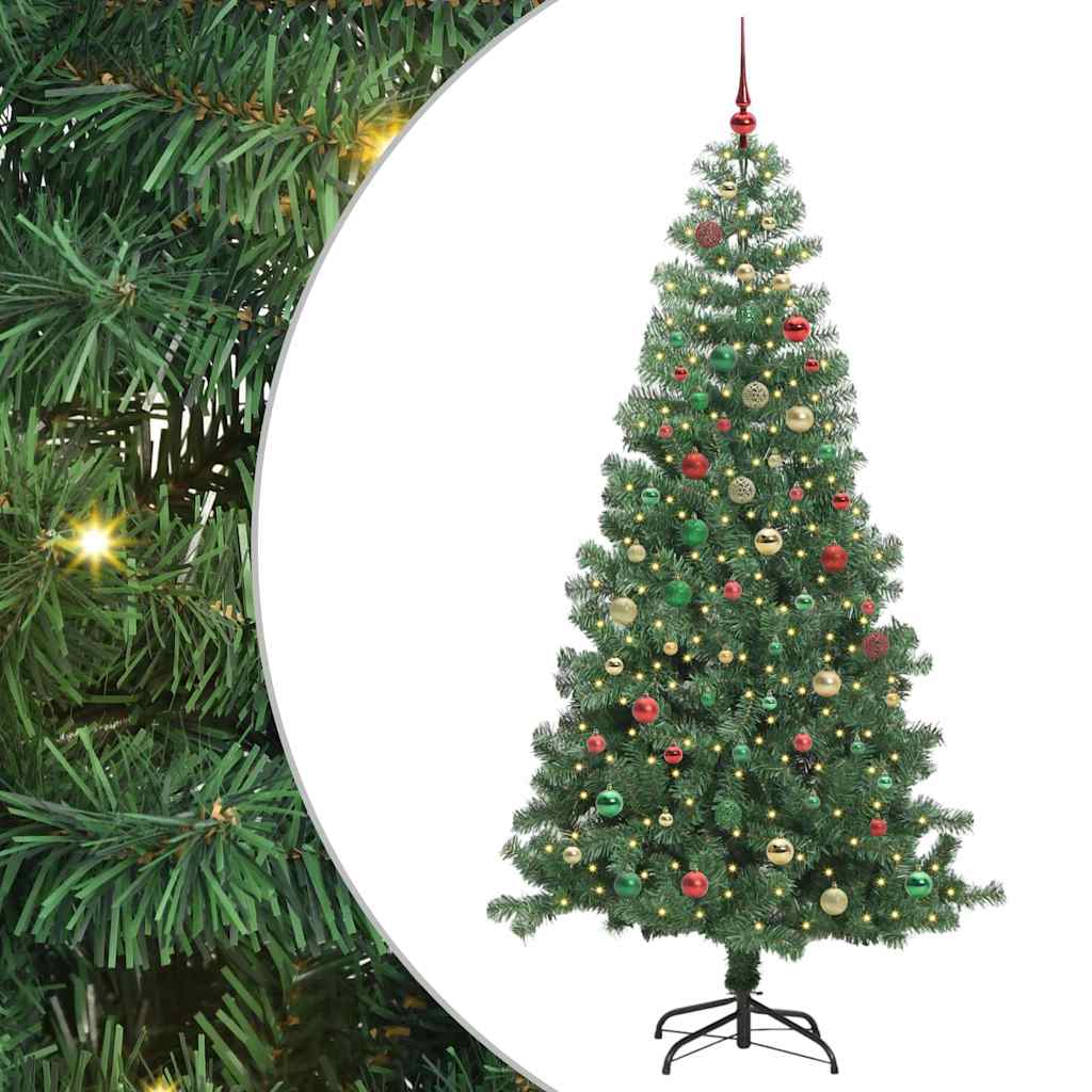 Thumbnail - vidaXL Weihnachtsbaum mit 300 LEDs mit Ständer Grün 240 cm PVC