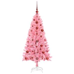 Vánoční stromeček s 150 LED diodami Růžová 120 cm PVC - obrázek 4