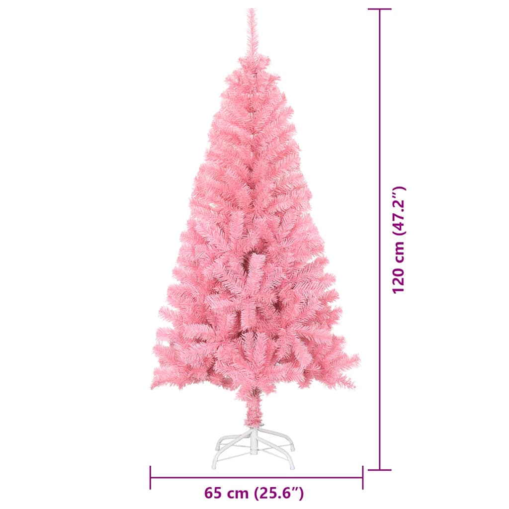 Vánoční stromeček s 150 LED diodami Růžová 120 cm PVC - obrázek 18