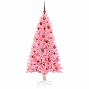 Vánoční stromeček s 150 LED diodami Růžová 150 cm PVC - obrázek 4