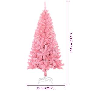 Vánoční stromeček s 150 LED diodami Růžová 150 cm PVC - obrázek 14