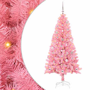 Božično drevo med 150 LED z stojalom Roza 150 cm PVC
